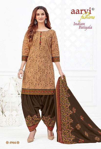 Aarvi Fashion Indian Patiyala Vol 1 Latest Fancy Designer Printed  Pure Cotton Ready made Salwar Suit Collection